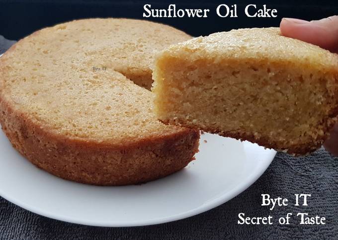 Sunflower oil cake (without oven)