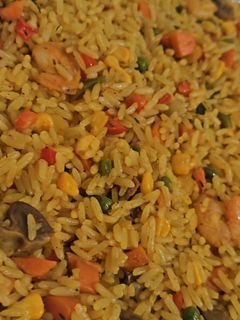 Foto de Arroz de Legumes com Camarões