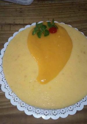 Una foto de Cheesecake de durazno