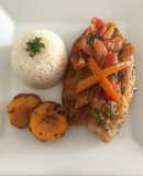 Pescado a la Chorrillana a lo Carmelita