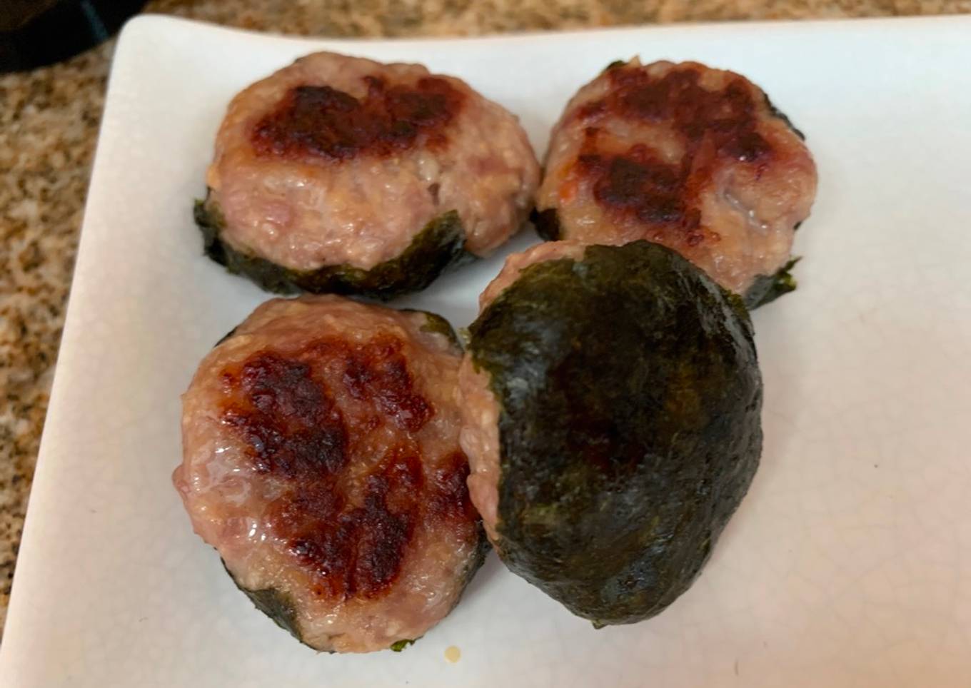 Pork squash with fresh seaweed