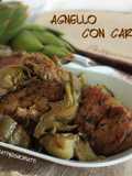 Agnello con carciofi cotto in padella