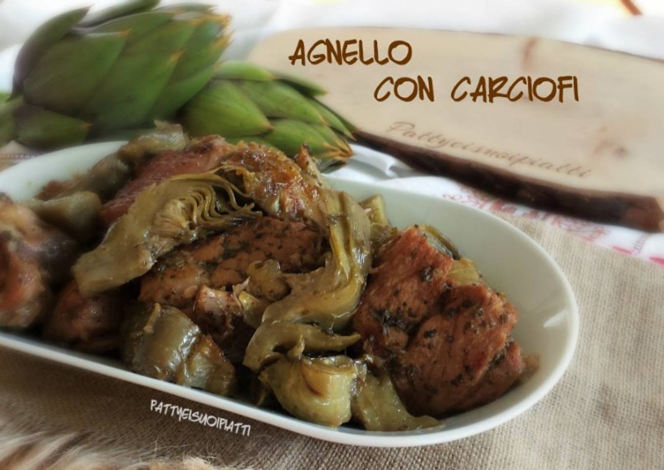 Lamb with fried artichokes