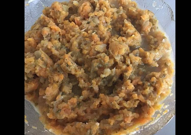 Recette: Purée moulinée carottes chou kale et parmesan