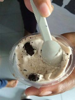 Foto resep Es krim homemade rasa Milo oreo sederhana