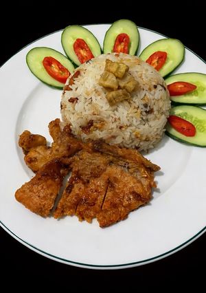 Hình của món SP.0712 - Cơm Sườn Rim Tương Ớt.