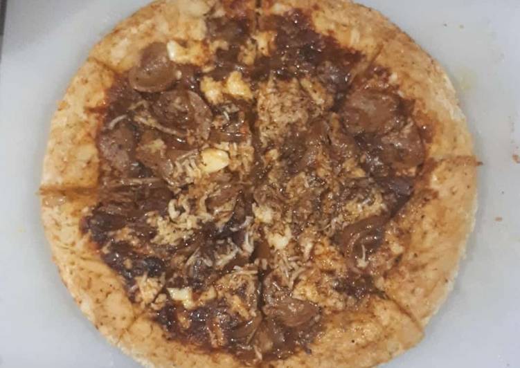Resep Pizza Teflon Beef Bakso Lada hitam Cheese yang Lezat Sekali