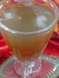 Peach ice tea and coconut water cocktail