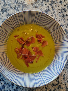 Una foto de Crema de guisantes