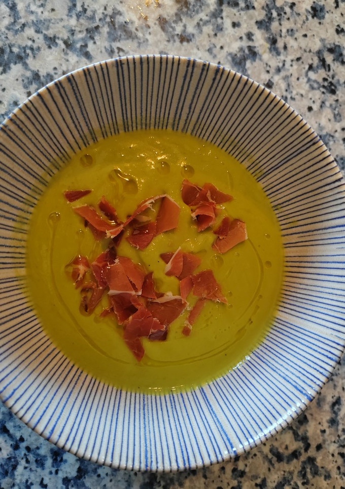 Una foto de Crema de guisantes