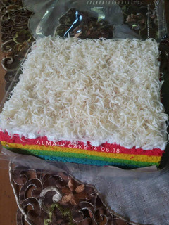Foto resep Rainbow cake ekonomis,anti gagal