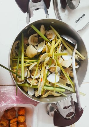 Hình của món Nghêu hấp sả ớt.