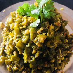 A picture of French beans stir fry.
