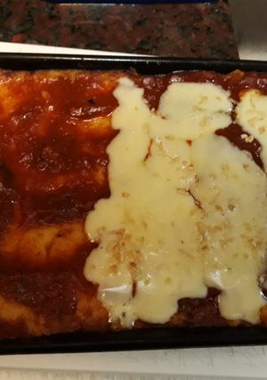 Una foto de Polenta con queso