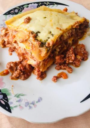 Una foto de Lasaña en sartén