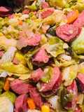 Brussel Sprouts with Kielbasa
