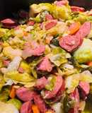 Brussel Sprouts with Kielbasa