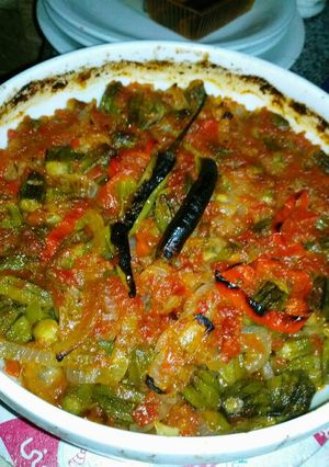 صورة لوصفة طاجن الباميه❤