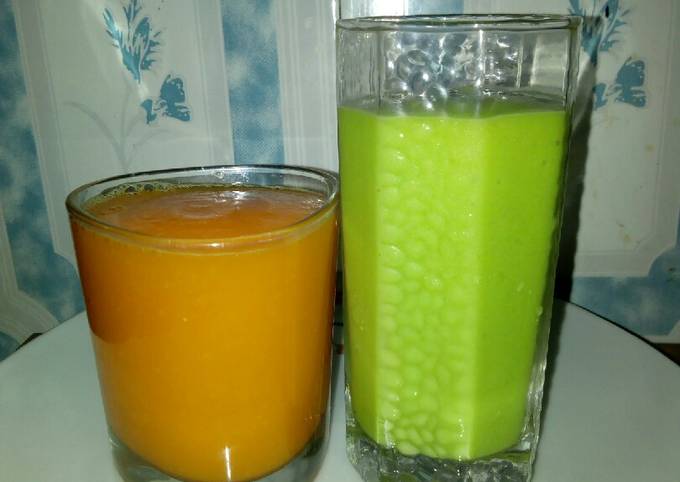 Avocado and paw paw smoothies