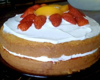 Ultimate Make Recipe Victoria Sponge Cake with Creme Fraiche and Fruit Topping Delicious Steady