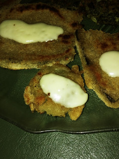 Una foto de Milanesas de zapallito verde muy fáciles🌹💜vegan