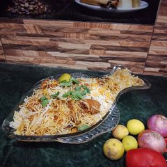 A picture of Chicken biryani.