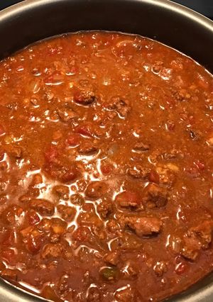A picture of Simple & Easy Pressure Cooker Texas Style (beanless) Chili.