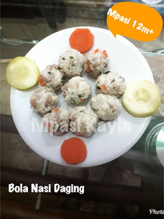 Foto resep Bola nasi daging wortel-Mpasi 9m+