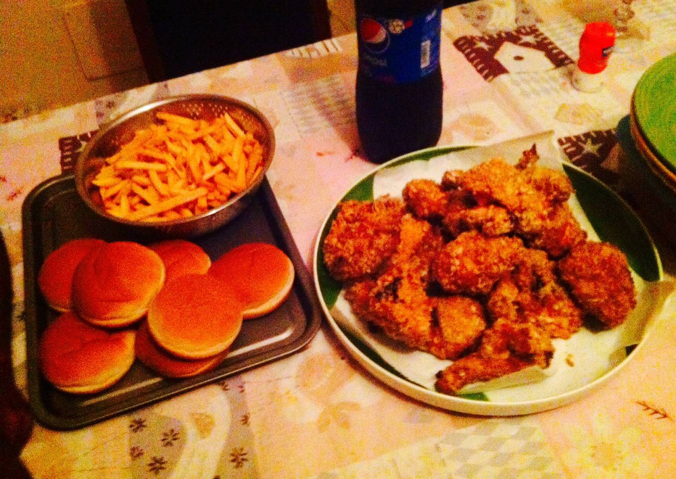 Healthy oven friend chicken