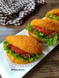 Donat Lipat Labu Kuning ala2 Burger (1253)