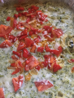 Una foto de Pasta al horno con crema de brócoli. (Plato veggie)