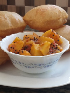 A picture of Potato curry with Poori#authors marathon.