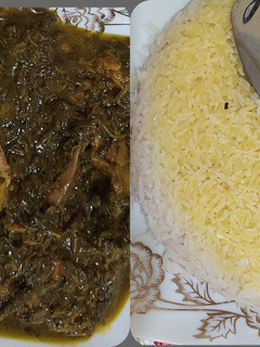 عکسی از دستور خورش آلو اسفناج