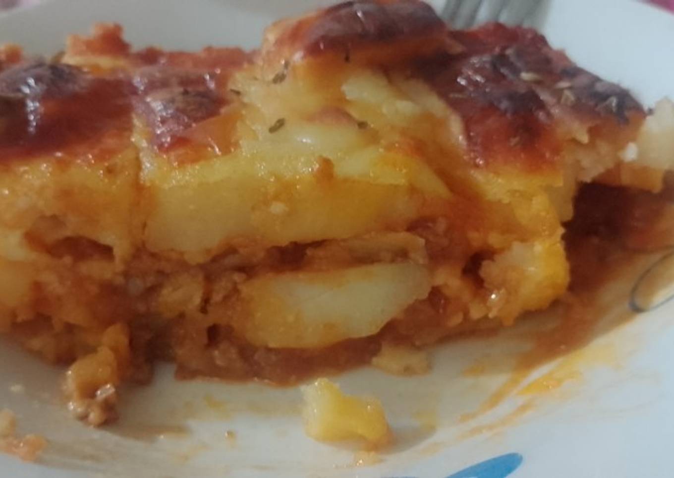 Lasañas de papas rapidita y sabrosa
