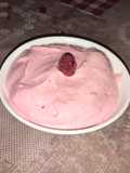 Espuma de frambuesas