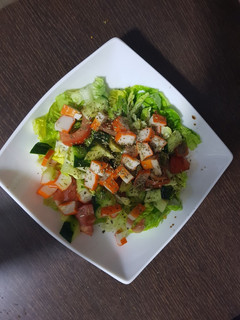 Una foto de Ensalada con palitos de mar