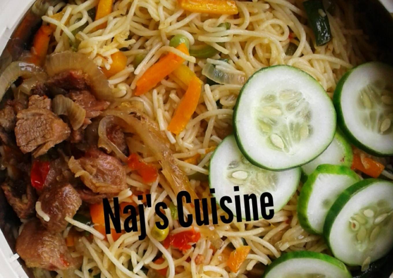 Stir fried spaghetti