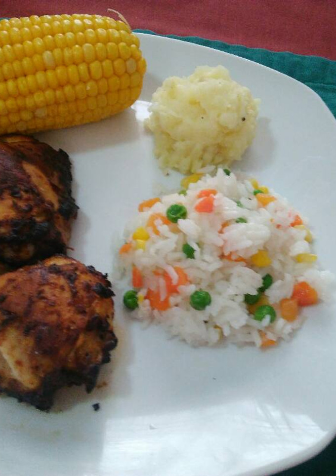 Una foto de Muslos de pollo mostaza y miel