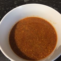 Broccoli, tomato and smoked garlic soup A picture of Broccoli, tomato and smoked garlic soup.