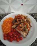 Bondiola al horno encebollada