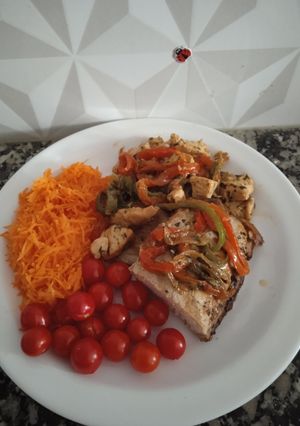 Una foto de Bondiola al horno encebollada