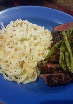 Foto resep Pepper Steak with Creamy Pasta