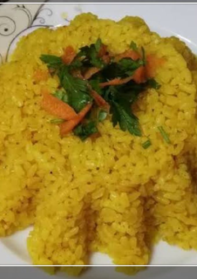 صورة لوصفة رز مصرى اصفر مبهر