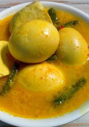 Foto resep Gulai Telur Padang (+Tahu kacangpanjang)