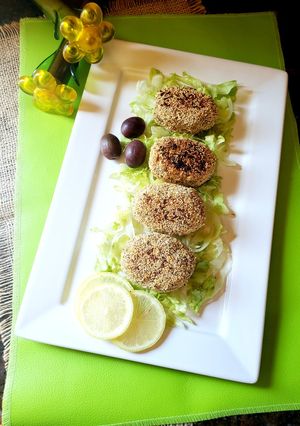 Una foto de Croquetas de atún y amaranto❤❤