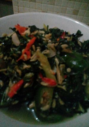 Foto resep Tumis daun singkong teri medan