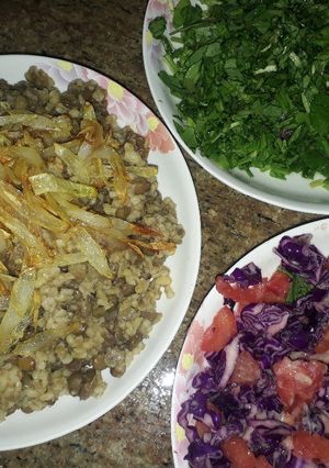 صورة لوصفة مجدرة برغل أكلة مقدرة
