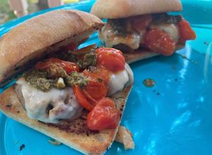 A picture of Smashed Meatball Sandwiches.