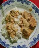 Salmón a la naranja con especia y crema