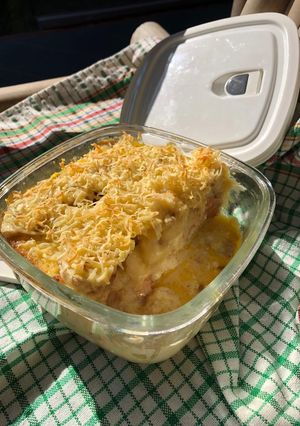 Foto resep Puding roti pisang Bread Pudding with bananas
